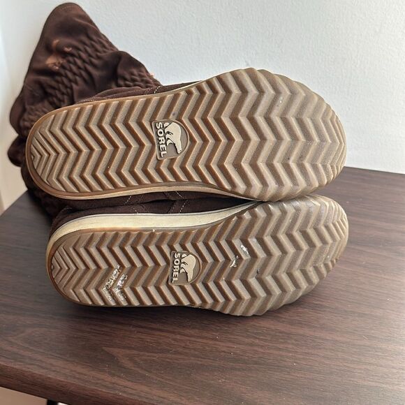 Sorel Firenzy Suede Ruched Tall Boots Brown Sz 5.5 - Picture 8 of 8